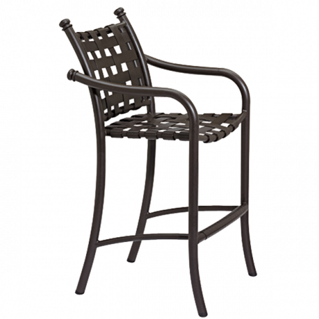 La Scala Cross-Strap Stationary Bar Stool