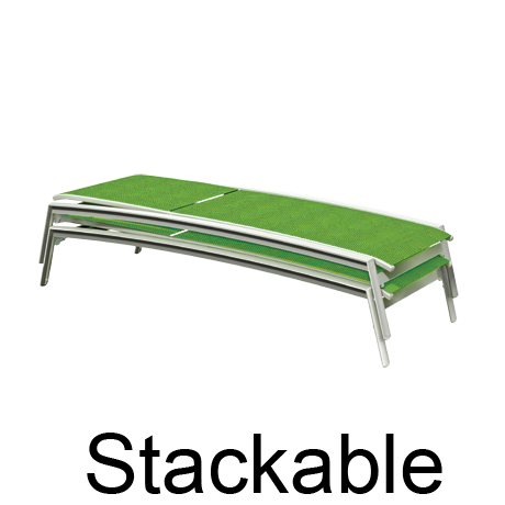 Elance Relaxed Sling Armless Chaise Lounge