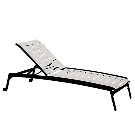 Elance Segment Armless Chaise Lounge with Wheels