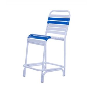 Aruba Strap Bar Stool with Round Aluminum Frame