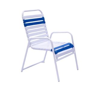 Aruba Strap Dining Chair with Round Aluminum Frame