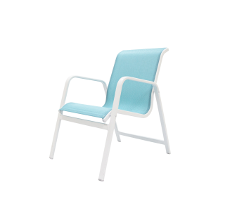 Bonaire Sling Dining Chair with Flat Aluminum Frame