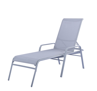 Bonaire Sling Chaise Lounge with Round Aluminum Frame