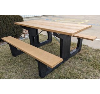 Walk Thru Picnic Tables, w/ Black Legs