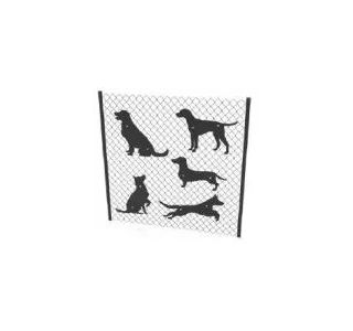 Dog Park Fence Hangers - Set of Classic Dog Silhouettes