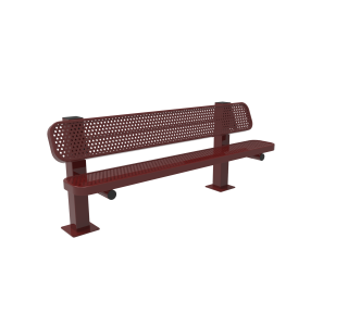 Rivendale Single Pedestal Bench with Back