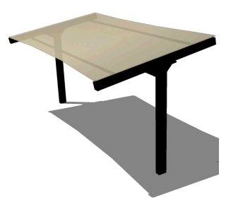 T-Post with Single Slope Roof