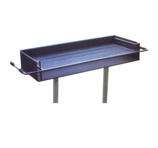 Ocean Bay Group Grill with One Adjustable 4-Position Cooking Grate And Two Galvanized Pedestals