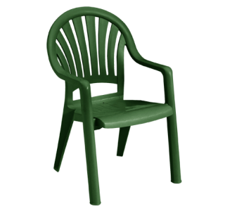 Pacific Fanback Stacking Armchair