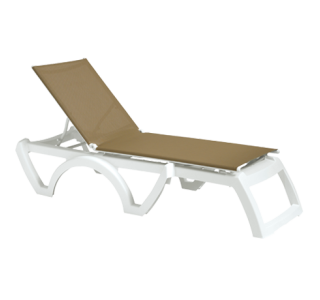 Jamaica Beach Adjustable Sling Chaise Lounge without Arms