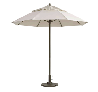 Windmaster Round Fiberglass Umbrella with 1-1/2" Aluminum Pole