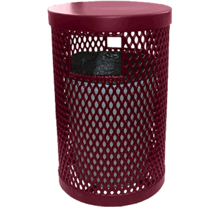 Round One-Piece Receptacle with Lid and Liner