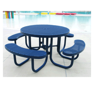 Champion Series Round Picnic Table - Free Standing - 4' Top