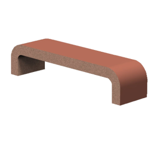 Royal Concrete Backless Bench