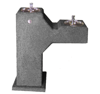 Concrete Dual Height Drinking Fountain