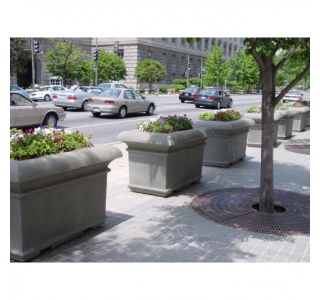Aurora Series Rectangular Concrete Planter