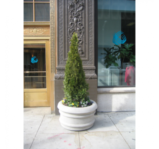 Aurora Series Round Concrete Planter