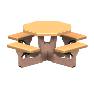 Concrete Octagon Top Table