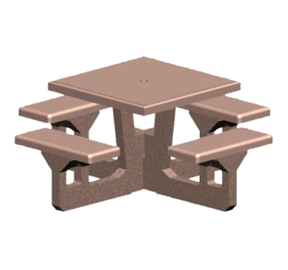 Concrete Square Top Table