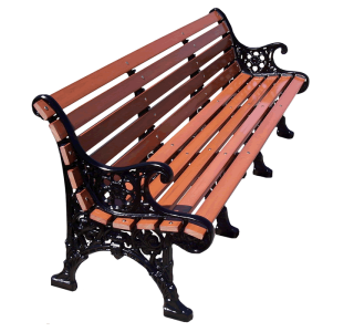 Renaissance Bench with Recycled Plastic Slat Seat and Back