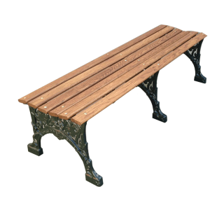 Renaissance Backless Bench with Wood Slat Seat