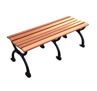 Victorian Backless Bench with Recycled Plastic Slat Seat