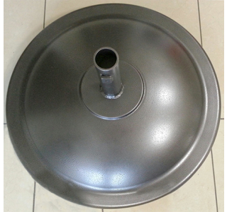 Round Aluminum Umbrella Base, 10 lbs. Empty, 90 lbs. Filled