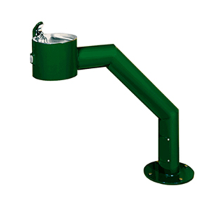 Barrier Free Contemporary Metal Pedestal Drinking Fountain, Standard Valve System