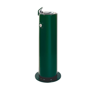 Round Metal Pedestal Drinking Fountain with Standard Valve System