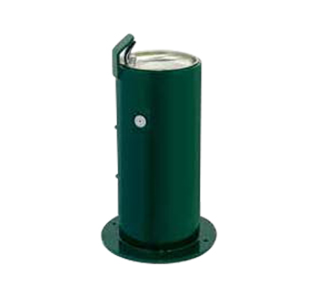Round Child Height Metal Pedestal Drinking Fountain with Standard Valve Sytem