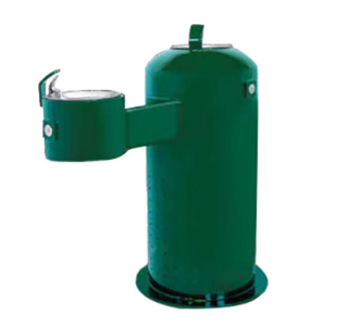 Refrigerated Metal Pedestal Handicap Accessible Dual Bubbler Drinking Fountain