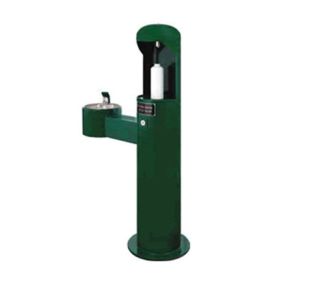 Metal Pedestal Water Bottle Filler Station with Drinking Fountain - QS Available in Green Only