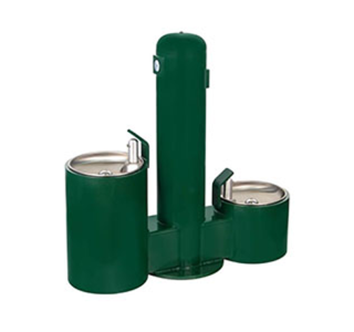 Metal Pedestal Dual Height Pet Drinking Fountain