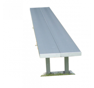 Portable Double-Wide Players Bench With Aluminum Legs, Without Backrest