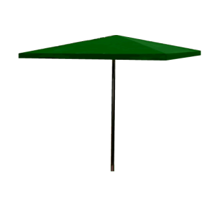 Bistro Square Fiberglass Umbrella with Valence