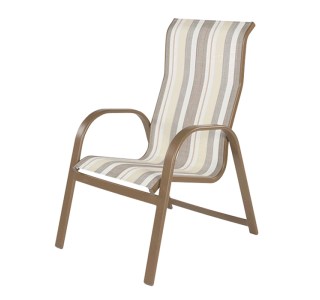 Anna Maria Sling Dining High Back Arm Chair
