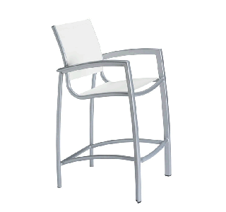 South Beach Relaxed Sling Stationary Bar Stool