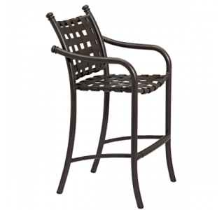 La Scala Cross-Strap Stationary Bar Stool