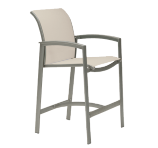 Elance Relaxed Sling Stationary Bar Stool