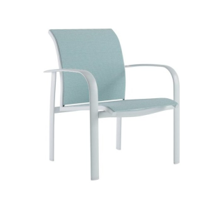 Laguna Beach Relaxed Sling Aluminum Stackable Dining Arm Chair