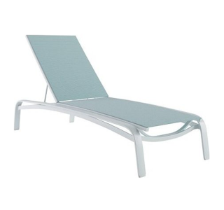 Laguna Beach Relaxed Sling Aluminum Stackable Chaise Lounge
