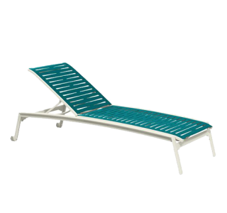 Elance Segment Armless Chaise Lounge with Wheels