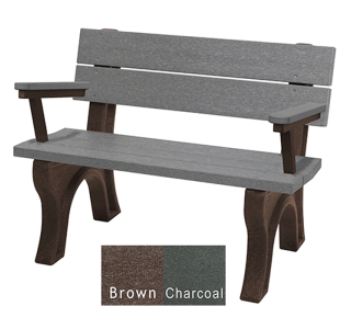 Traditional Backed Bench with Arms