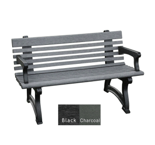 Willow Backed Bench with Arms