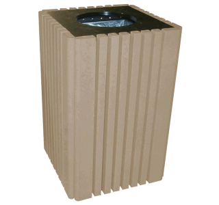 Tall Square Trash Receptacle